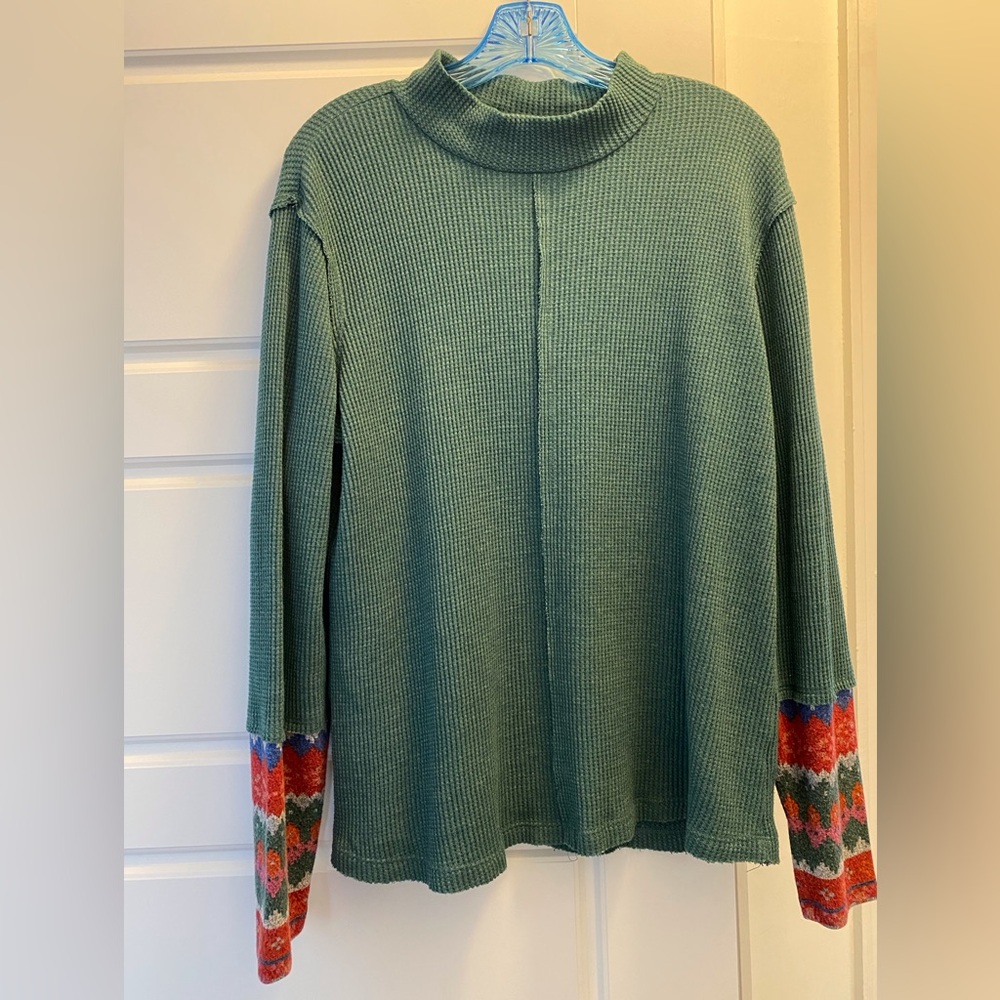 Maurice’s Waffle knit top, size XL, green